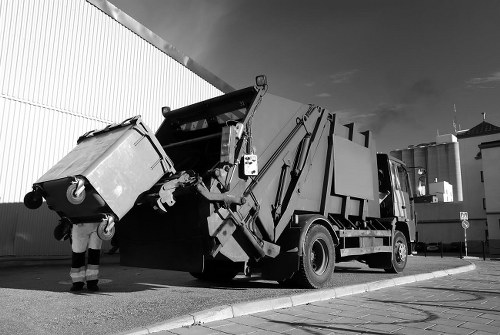 Professional garden clearance team at work in Docklands