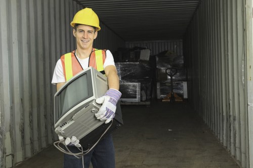 Professional furniture removal service in action